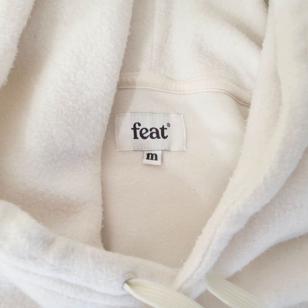 Feat Clothing Tie-Dye Blanket Blend Hoodie White Pastel Rainbow Gradient Womens - Picture 3 of 8